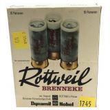 Box of 12 Ga. 2.75" Brenneke slugs, 10 Rds.