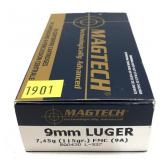 Box of 9mm Luger 115-grain FMC Magtech