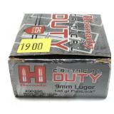 Box of 9mm Luger 135-grain Flexlock Hornady