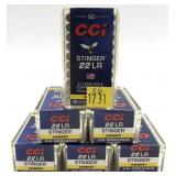 x6- Boxes of .22 LR HP CCI Stinger cartridges -x6