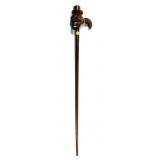 Wooden Hand carved Skull cane/ walking stick