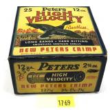Vintage box of 12 Ga. 2.75" No. 7 1/2 Peters long