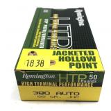 Box of .380 Auto 88-grain JHP Remington