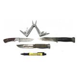 Lot, 3 knives(Winchester, Marbleï¿½s, Pal USN