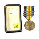 WWI Victory Medal with 3 Bars