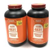 x2- 1 lb. bottles of IMR 4831 smokeless powder -x2