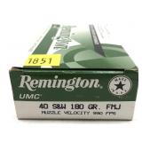 Box of .40 S & W 180-grain FMJ Remington