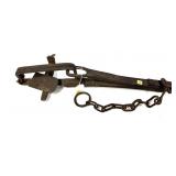 Early hand forged trap, 25" overall length,