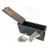 Wooden Ammo Box with lead balls