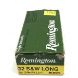 Box of Remington .32 S&W Long 98 gr Cartridges,