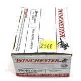 Box of Winchester 9mm Luger 115 gr FMJ