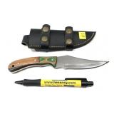 Custom stainless steel knife with embossed