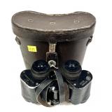 Binoculars dated 1951 with leather case