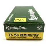 Box of .22-250 REM 55-grain Power-Lokt HP
