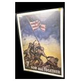 WWII U.S. Marines Poster, in frame,