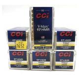 x6- Boxes of .17 HMR V-Max CCI cartridges -x6