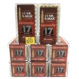 x8- Boxes of .17 HMR. V-Max Hornady cartridges -x8