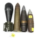 Lot: 4 assorted projectiles