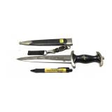 WWII German SS dagger ground rohm with scabbard