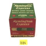Vintage box of .410 Ga. 3" No. 7.5 Remington