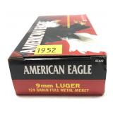 Box of 9mm Luger 124-grain FMJ American Eagle