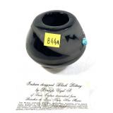 Indian designed black pottery by Lorenza Vigil