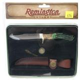 Remington Whitetails Cutover knife, tin and