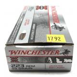 Box of .223 REM 55-grain Winchester jacketed SP