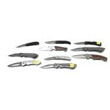 Lot, 10 assorted folding knives