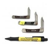 Lot, 3 Buck 704 1-blade folding knives