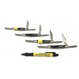 Lot, 4 Buck 303 3-blade folding knives