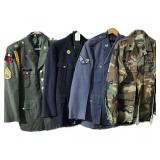 Lot: 4 Modern Military Uniforms/ Jackets/ Tunics