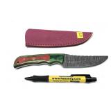 Custom handmade Damascus blade knife with