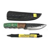 Custom handmade blade knife with embossed