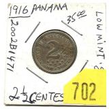 1916 Panama 2 1/2 centesimos