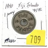 1940 Fiji Island penny