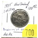 1935 New Zealand 1 shilling