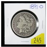 1891-O Morgan dollar