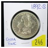 1892-S Morgan dollar, EF
