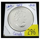 2004 Canadian $5 1oz. .9999 Fine silver Proof