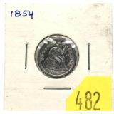 1854 Seated Liberty dime