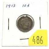 1913 Barber dime
