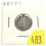 1877-S Seated Liberty dime