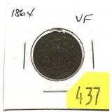 1864 2-cent piece
