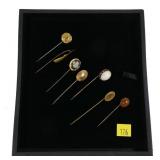 Lot, stick pins, including opal, 7 pcs.