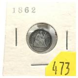 1862 half dime