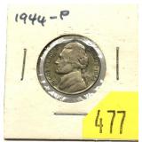 1944 nickel, 35% silver
