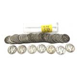 x50- Mercury dimes, mixed dates -x50 dimes -