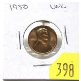1950 Lincoln cent, Unc.