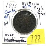1815 British half penny token